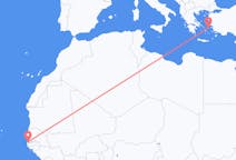 Flyg från Banjul, Gambia till Ikaria, Grekland