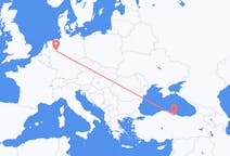 Flyreiser fra Samsung, Tyrkia til Münster, Tyskland