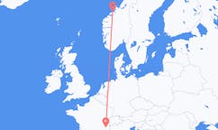 Loty z miasta Kristiansund do miasta Chambéry
