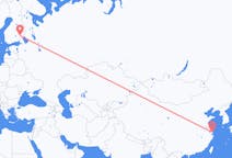 Lennot Shanghaista, Kiina Savonlinnaan, Suomi