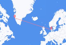 Flyg från Billund, Danmark till Maniitsoq, Grönland