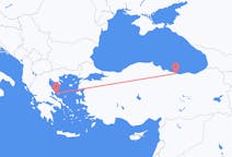 トルコのオルドゥから、ギリシャのスキアトス島までのフライト
