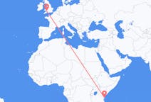 Flyrejser fra Ukunda, Kenya til Cardiff, Wales