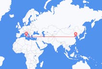 Flyreiser fra Yantai, Kina til Palermo, Italia
