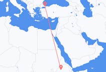 Flyreiser fra Bahir Dar, Etiopia til Istanbul, Tyrkia