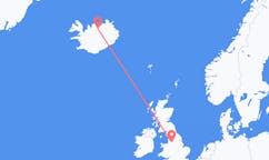 Loty z Manchester, Anglia do Akureyri, Islandia