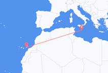 Flyreiser fra Malta, Malta til Ajuy, Spania