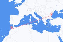 Flyrejser fra Casablanca, Marokko til Varna, Bulgarien