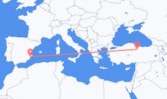 Voli da Tokat, Turchia ad Alicante, Spagna