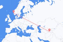 Flyrejser fra Dusjanbe, Tadsjikistan til Stord, Norge