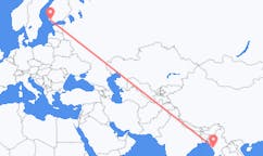出发地 缅甸安目的地 芬兰图尔库的航班