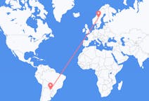 Flyrejser fra Asunción, Paraguay til Östersund, Sverige