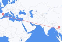 Flyrejser fra Nan-provinsen, Thailand til Valencia, Spanien