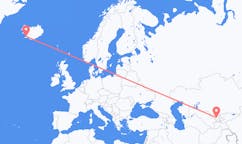 Fly fra byen Tasjkent, Usbekistan til byen Reykjavik, Island