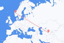 出发地 乌兹别克斯坦布哈拉目的地 挪威松达尔的航班