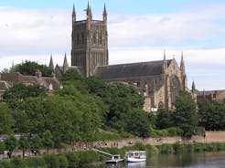 Photo of Worcester Cathedral and the River Severn, Worcester, Worcestershire, England.