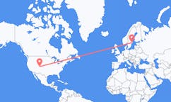 Flyreiser fra Gunnison, USA til Stockholm, Sverige