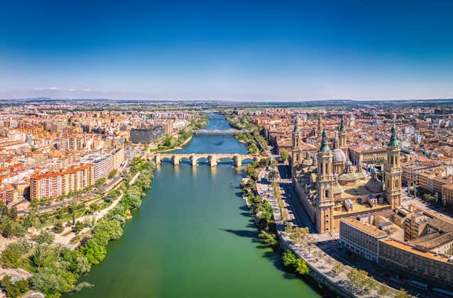 Photo of Zaragoza, Spain aerial panoramic view.