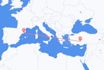 出发地 土耳其出发地 科尼亞目的地 西班牙巴塞罗那的航班