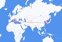 Flyreiser fra Kitakyushu, Japan til Palermo, Italia