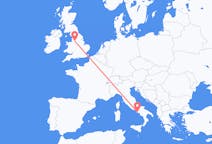Flyreiser fra Manchester, England til Napoli, Italia