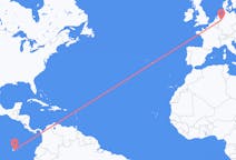 Flyreiser fra Baltra, Ecuador til Münster, Tyskland