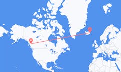 航班从加拿大史密斯市到埃伊尔斯塔济市，冰岛塞尔