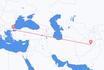 Flyreiser fra Kabul, Afghanistan til Süleymanpaşa, Tyrkia