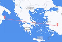 Vols depuis la ville de Crotone vers la ville de Denizli