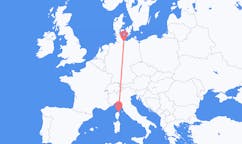 Vluchten van Bastia, Vercelli, Frankrijk naar Lübeck, Duitsland
