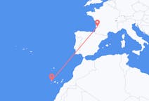 Flyrejser fra Santa Cruz de La Palma, Spanien til Bordeaux, Frankrig