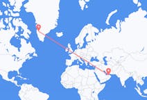 Lennot Al Ainilta, Yhdistyneet arabiemiirikunnat Kangerlussuaqiin, Grönlanti