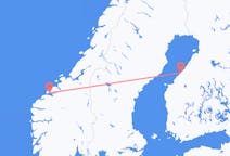 Loty z Kokkola, Finlandia do Molde, Norwegia