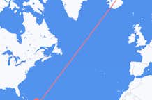 Flights from from Samaná to Akureyri