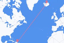 Flyrejser fra Samaná, den Dominikanske Republik til Akureyri, Island