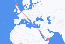 出发地 索马里出发地 博萨索前往苏格兰的印威內斯的航班