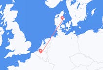 Flyg från Brysselregionen, Belgien till Århus, Danmark