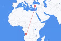 Flyrejser fra Huambo, Angola til Gazipaşa, Tyrkiet