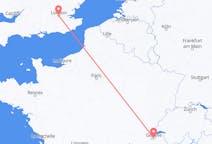 Flyreiser fra London, England til Genève, Sveits