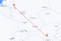 Flyreiser fra Klagenfurt, Østerrike til Duesseldorf, Tyskland