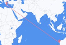 Vluchten van Carnarvon, Australië naar Chania, Griekenland