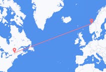 出发地 加拿大出发地 蒙特利尔目的地 挪威克里斯蒂安松的航班
