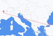 Lennot Lyonista Istanbuliin