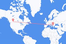 Flyreiser fra Calgary, Canada til Priština, Kosovo