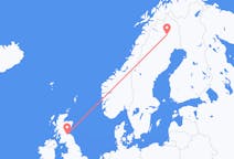 Flyg från Gällivare, Sverige till Edinburgh, Skottland