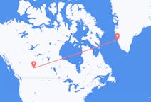 カナダのから エドモントン、グリーンランドのへ ヌークフライト