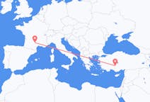 Flyreiser fra Rodez, Frankrike til Konya, Tyrkia