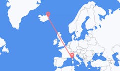 出发地 法国上科尔斯·卡尔维目的地 冰岛埃伊尔斯塔济的航班