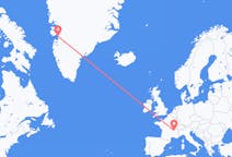 Flüge von Ilulissat, Grönland nach Lyon, Frankreich