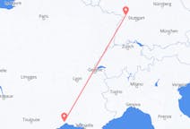 Flyrejser fra Montpellier, Frankrig til Karlsruhe, Tyskland